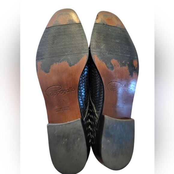 Pappagallo Womens Leather Woven Lace Up Flat Made in Brazil, Size 10 Narrow - Picture 9 of 9